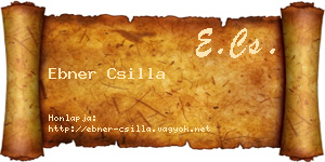 Ebner Csilla névjegykártya